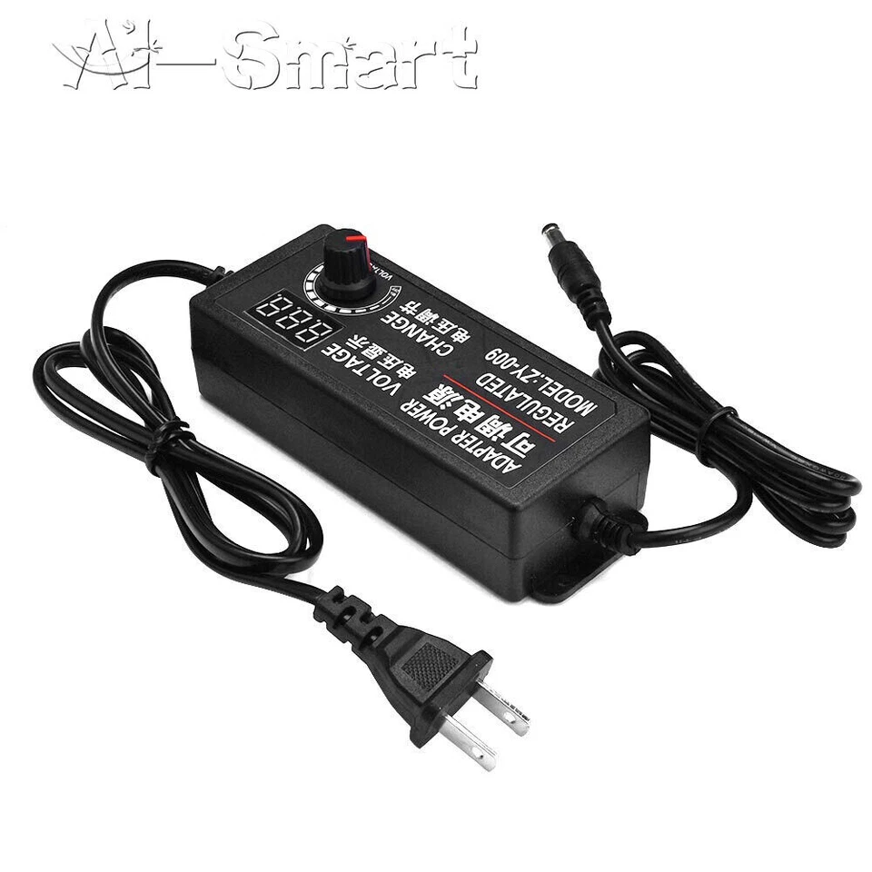 2A 3A 5A Power Supply AC to DC Adapter Adjustable Voltage with Display Screen - Image 3 of 4