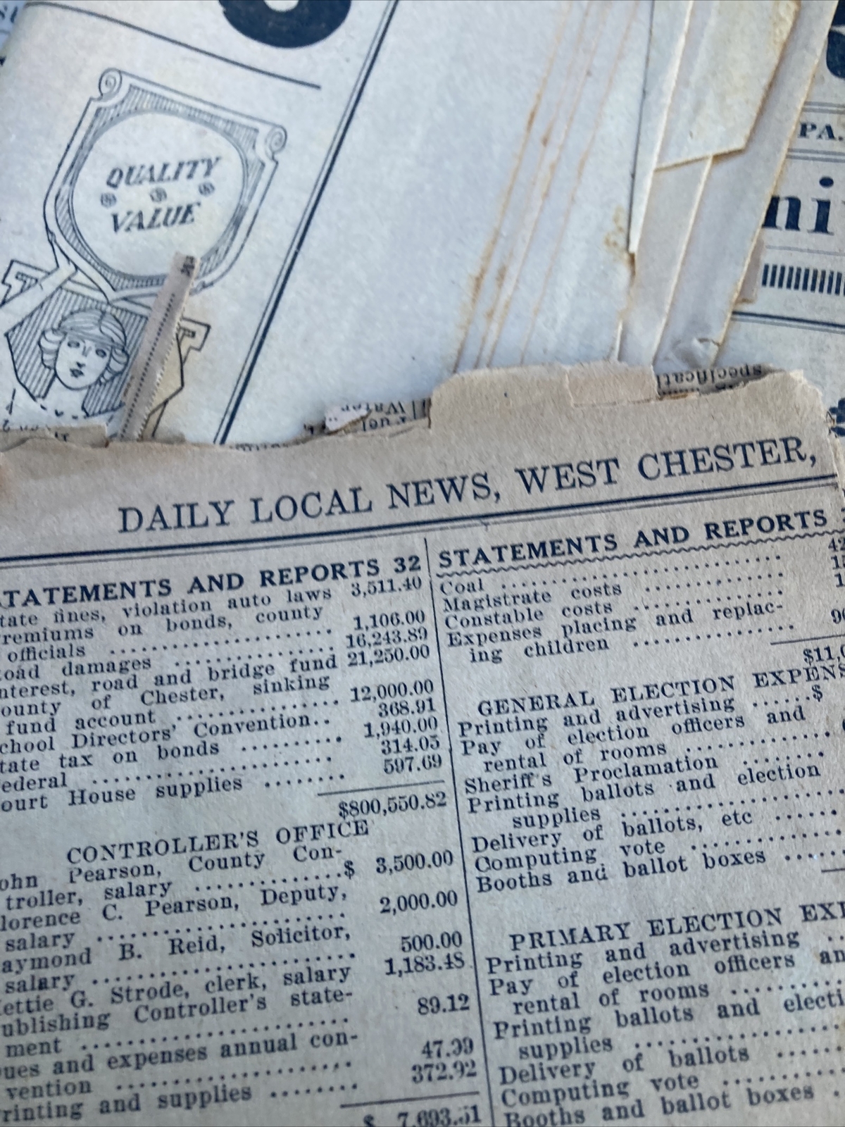 Bits And Pcs Of 9 Honey Brook Pa Area Newspapers. 1920’ 1950’s eBay
