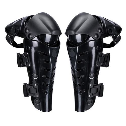 Black Motocross ATV Knee Pads Shin Protective Motorcycle Racing Guard Armor Gear - Picture 2 of 12