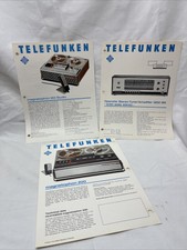 Telefunken Advertising Reel To Reel Tape Recorder Tuner