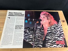 1987 VINTAGE 3 PAGE PRINT ARTICLE SPREAD WITH OZZY OSBOURNE: FATHER KNOWS BEST