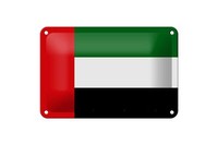 Blechschild Flagge Vereinigten Arabischen Emirate 18X12 Cm Deko Schild