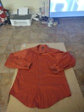Men's Shirt Long Sleeve Collared Button Front Arrow Brand Fitted 17 1/2 34/36.
