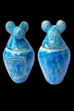 RARE ANTIQUE ANCIENT EGYPTIAN Canopic Jar Baboon Symbol Magic Hieroglyphic