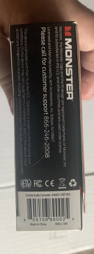 Monster MAD1-1007-BLK Digital/Analog /Analog To Digital Audio Converter New! - Image 4 of 4