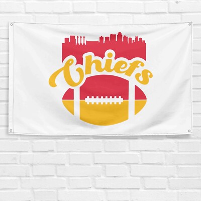 For Kansas City Football Fans 3x5ft Flag Champions Gift Wall Banner