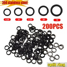 200pc Fishing Split Rings Heavy Duty Stainless Steel Lure Accessorie Big Game