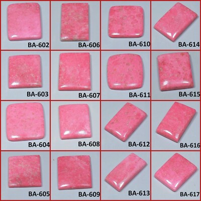 画材 Thulite genuine SUPERB NATURAL NORWAY PINK THULITE RECTANGLE CABOCHON