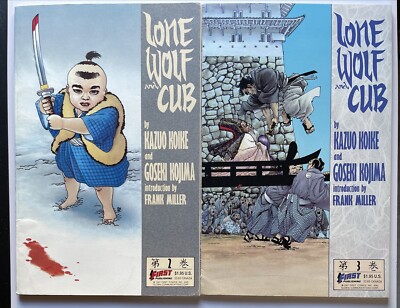 Lone Wolf & Cub #2 #3   KEY 2nd Appearance In U.S. comics! Frank Miller Cover!