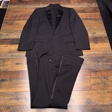 Jos A Bank Traveler Tuxedo Suit 42 Short Black 36 Waist Pants Formal 2 Piece New