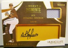 RONALD BOLANOS RC /99 DEBUT MOMENTS RPA IMMACULATE COLLECTION PANINI 2020