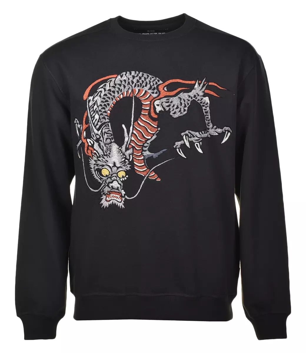 Maharishi Duelling Dragons Crew Sweatshirt Black eBay