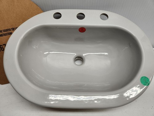 Crane 4677S Saturn 318 Sterling Silver Oval Vanity Bathroom Sink - Picture 1 of 2