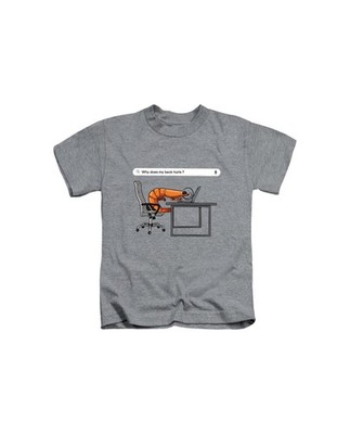 Warum tut mein Rücken weh Erwachsene T-Shirt lustig Büro Job Meme Fun Top