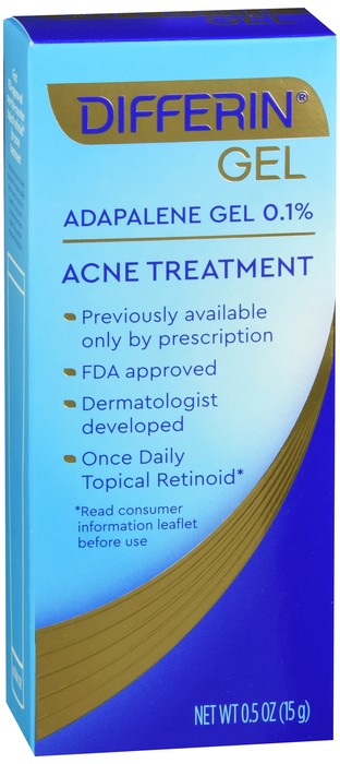 Differin 0.1% Adapalene Acne Treatment Gel - 0.5 oz