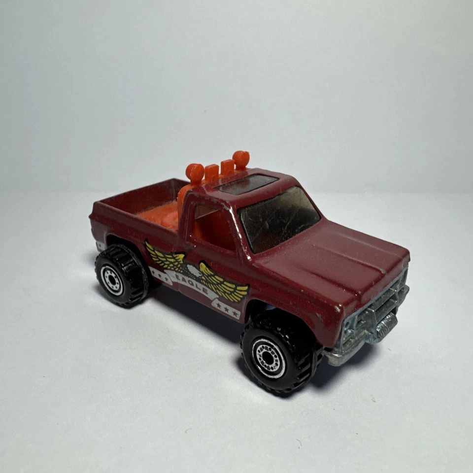 Camión de colección Hot Wheels Trailbusters Bywayman Eagle 1989 granate Burgandy Chevy Foto 2 de 4