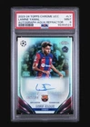 2023-24 Topps Chrome Lamine Yamal #CA-LY Aqua Rookie RC Auto /199 PSA 9