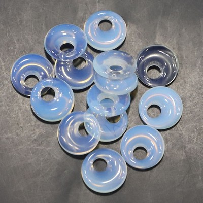 10pcs Artificial Opal Stone Large Hole Circle 18mm Beads Pendants DIY Jewelry