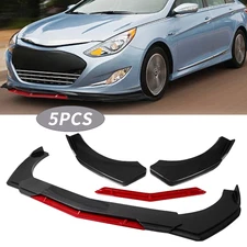 Front Bumper Lip Spoiler Splitter Body Kit Carbon Fiber Red For Hyundai Sonat