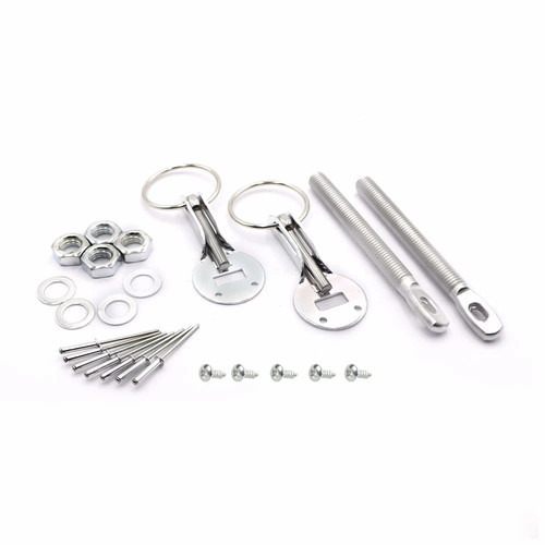 Hood Pin Kit, Universal Bonnet Hood Pins Lock Latch Kit Aluminum Racing Latch - Picture 10 of 22
