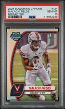 2024 Bowman Chrome U - Malachi Fields - 1st Bowman Refractor - New York Giants