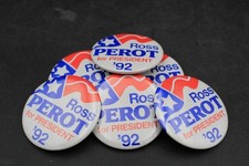 Ross Perot for President '92 Button Pin Political Campaign lot of 6