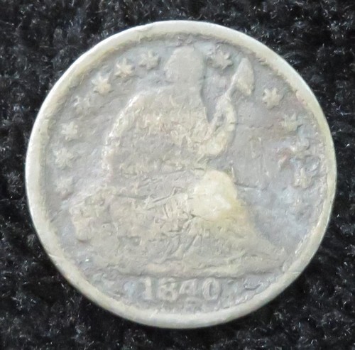 1840-O Seated Liberty Half Dime * Key Date * Very Black * 4448 - Picture 3 of 4