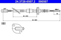 Ate 24.3728-0507.2 Seilzug, KupplungsbetäTigung FüR Fiat