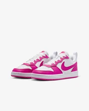 Nike Big Kids Court Borough Low Recraft Sneaker in Wht/Pnk,Diff Sizes,DV5456-123