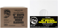  500 12" LP Vinyl POLYLINED Record Inner Sleeves - HEAVYWEIGHT White ARCHIVAL