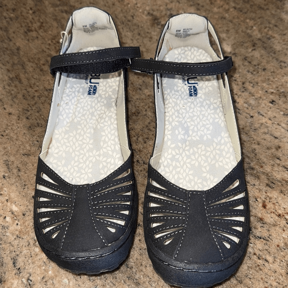 New In Box JBU by JAMBU MELON  TOO Encore, Mary Jane  Flats BLACK Shoes Size 8M
