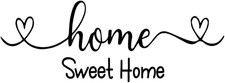 Home Sweet Home Heart Shape - Carved Vinyl Separated Letters Home D cor Art