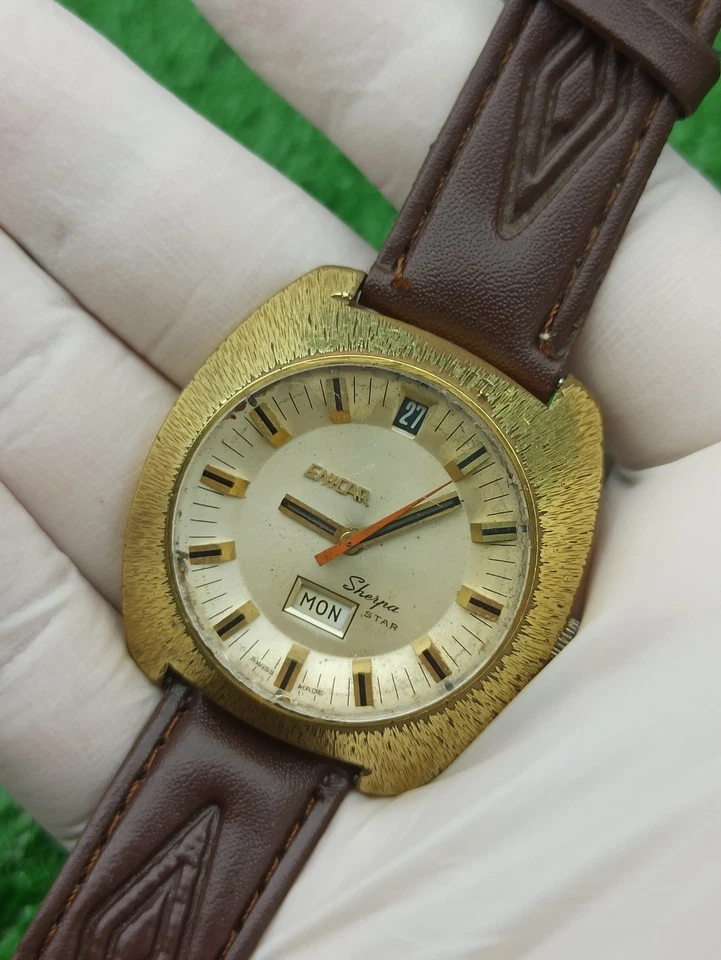 HYPER-RARE JUMBO ENICAR SHERPA STAR WATCH AUTOMATIC SWISS 1960s - Image 4 of 4