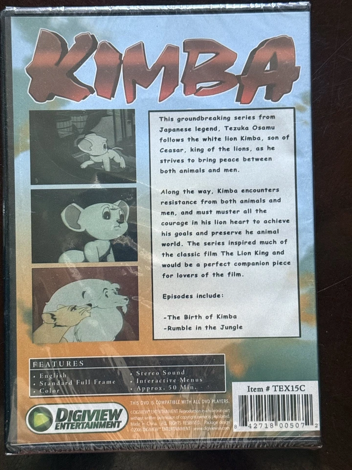 Kimba The Lion Volume 1 SEALED DVD - Image 2 of 2
