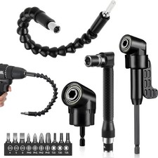 14 Pezzi Adattatore per Trapano, Adattatore per Trapano Ad Angolo Retto, Prolung