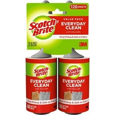 Scotch Brite Everyday Clean Lint Roller 2x60 Sheet Rollers
