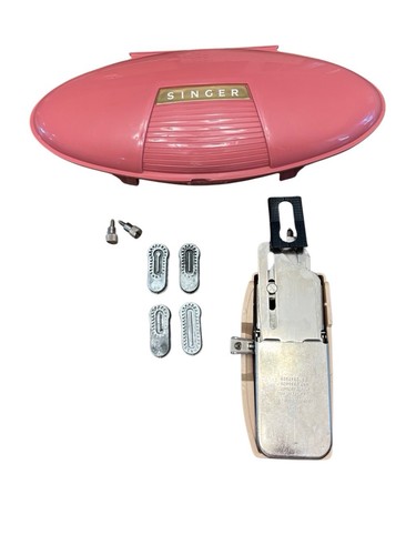 Vintage 1960s Singer Buttonholer 489500/489510 Pink Case W/Extra Templates - Picture 5 of 7