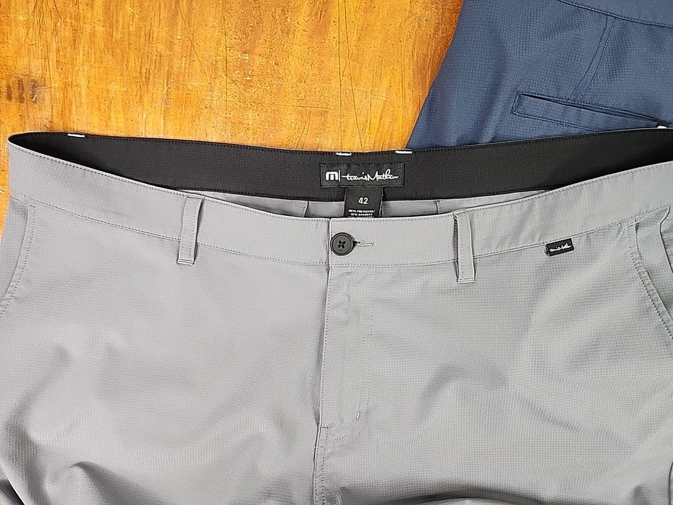 Pantalones Travis Mathew para Hombres W42 L32 Abiertos a Cierre Azul Marino y Gris Golf Oficina Lote de 2 Foto 4 de 4