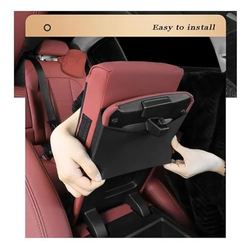 Center Console Armrest Cover for Toyota Venza 2008–2015 2021–2025 Black PU Leath Foto 4 de 4