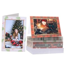  Paper Picture Frames Christmas Photo Frame Cards with Envelopes, Photo Frame 