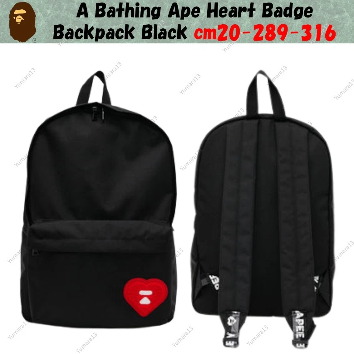 A Bathing Ape Backpack Black Bags for Men for sale | eBay