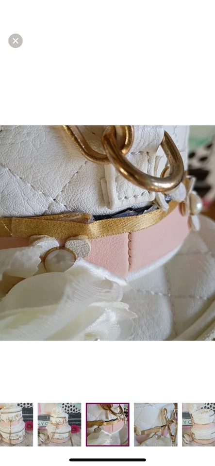 RARE Aldo Wedding Cake Crossbody Two Tier Bag Purse Amazing - Image 4 of 4