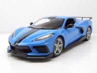 Chevrolet Corvette Stingray C8 High Wing 2020 Blau Modellauto 1:18 Maisto