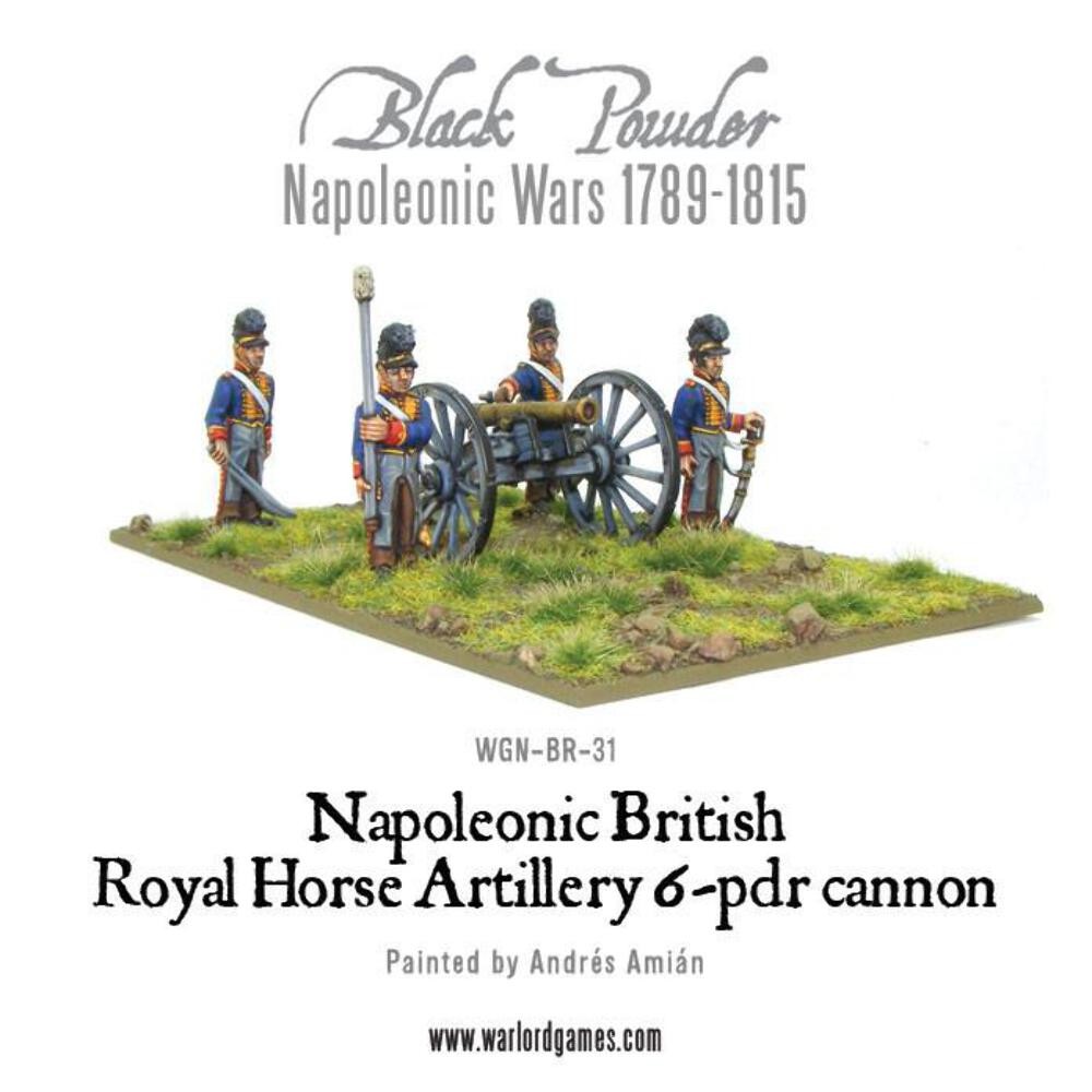 Black Powder - Napoleonic British Royal Horse Artillery 6-pdr cannon - Warlord G