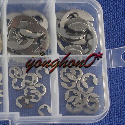 200Pcs E-Clip Stainless Steel Assortment Kit 1.5 2 3 4 5 6 7 8 9 10 mm *hh