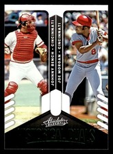 2022 Panini Absolute #HD-JM Joe Morgan Johnny Bench Historical Duals Green REDS