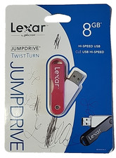 Lexar JumpDrive TwistTurn USB Flash Drive 8GB Hi-Speed USB Red