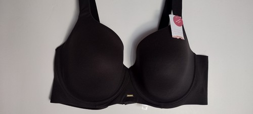 LANE BRYANT CACIQUE 42DDD BLACK UNDERWIRE LIGHTLY LINED BALCONETTE COMFORT WIDE