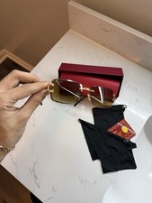 Cartier C Gold Frameless Lens Gold Frame SHIP SAME DAY