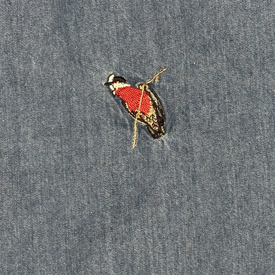 Camisa Algodón Sobre Brunswick Serie Kon Para Hombres Mediana Azul Cambray Denim Informal Foto 3 de 4